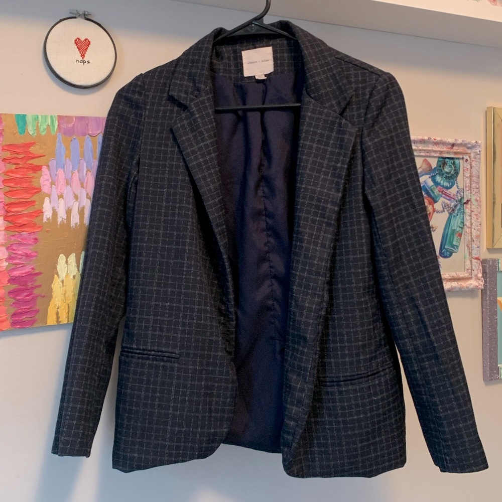 DONATED Silence + Noise navy blazer (from Urban Outfitters)